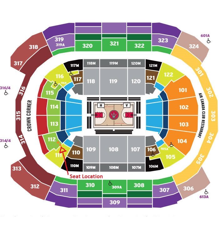 View from Section 112, Row 19, Seats 6 & 7 at Scotiabank Arena
